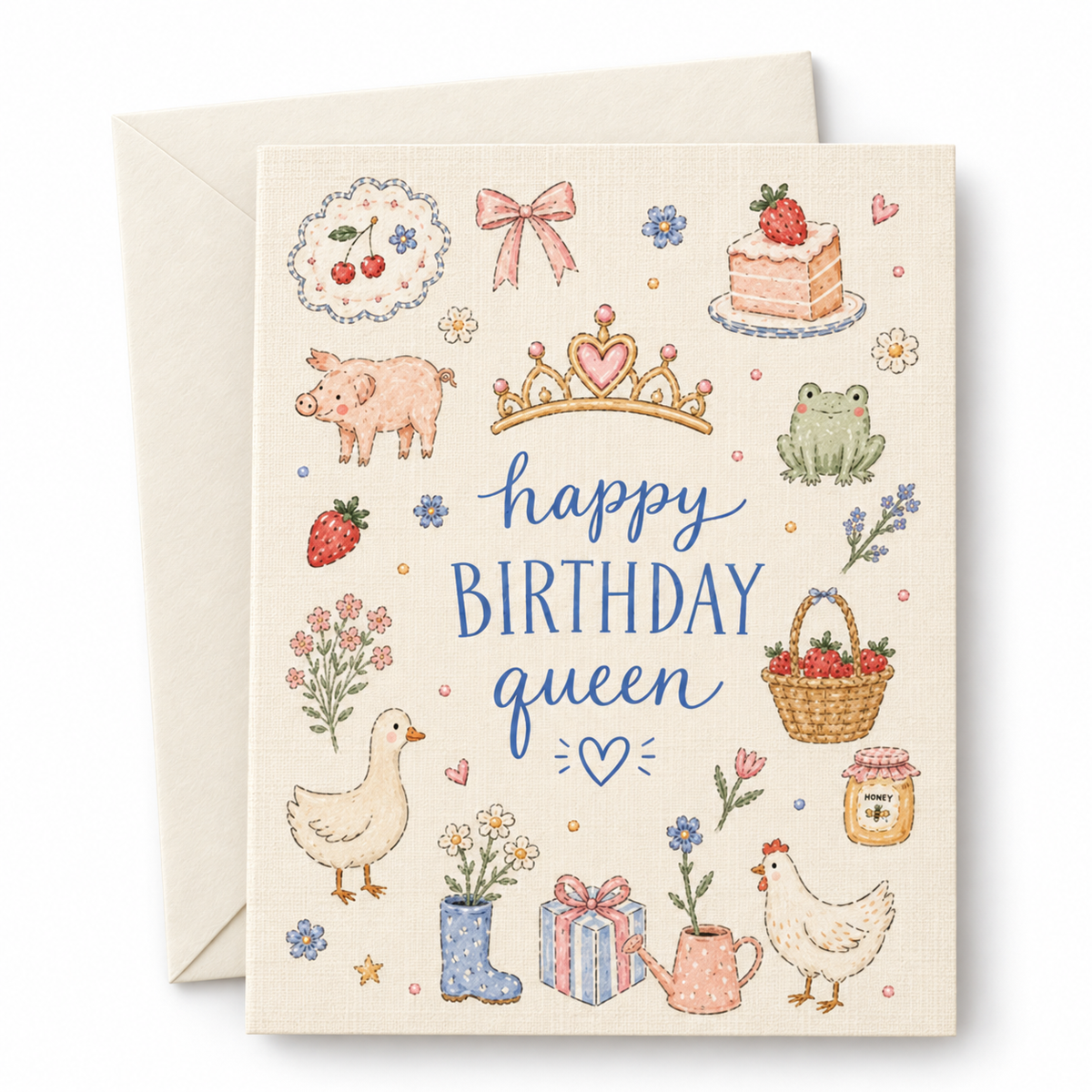 Happy Birthday Queen | Whimsical Birthday Card