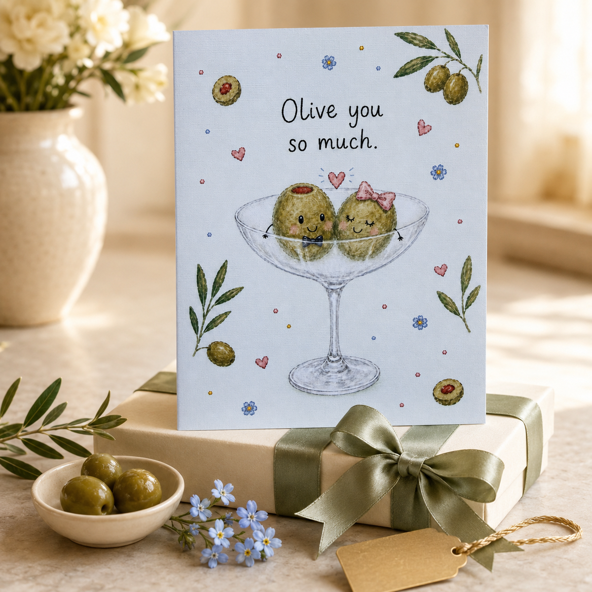 Olive You So Much | Whimsical Card