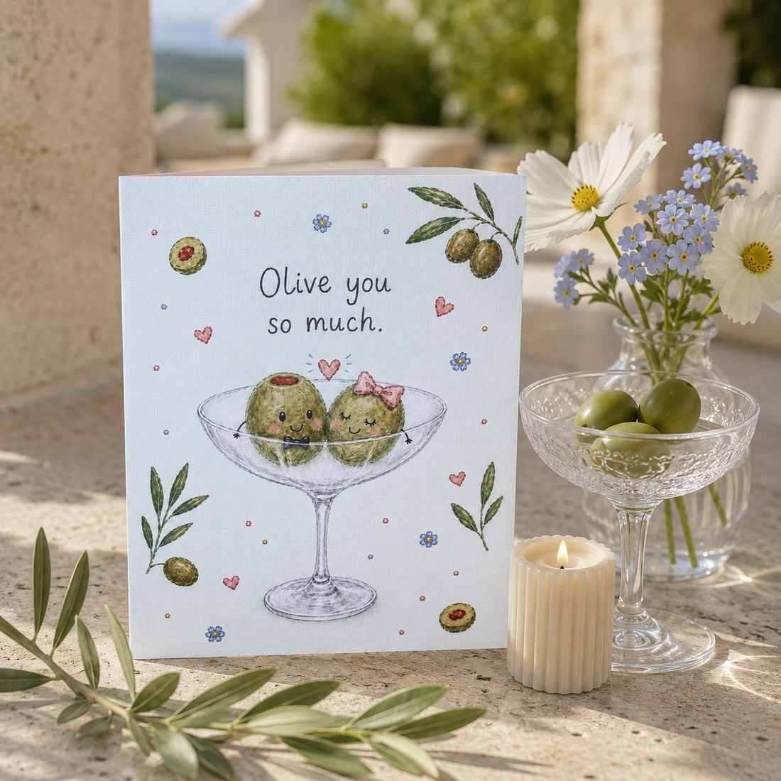 Olive You So Much | Whimsical Card