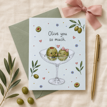 Olive You So Much | Whimsical Card