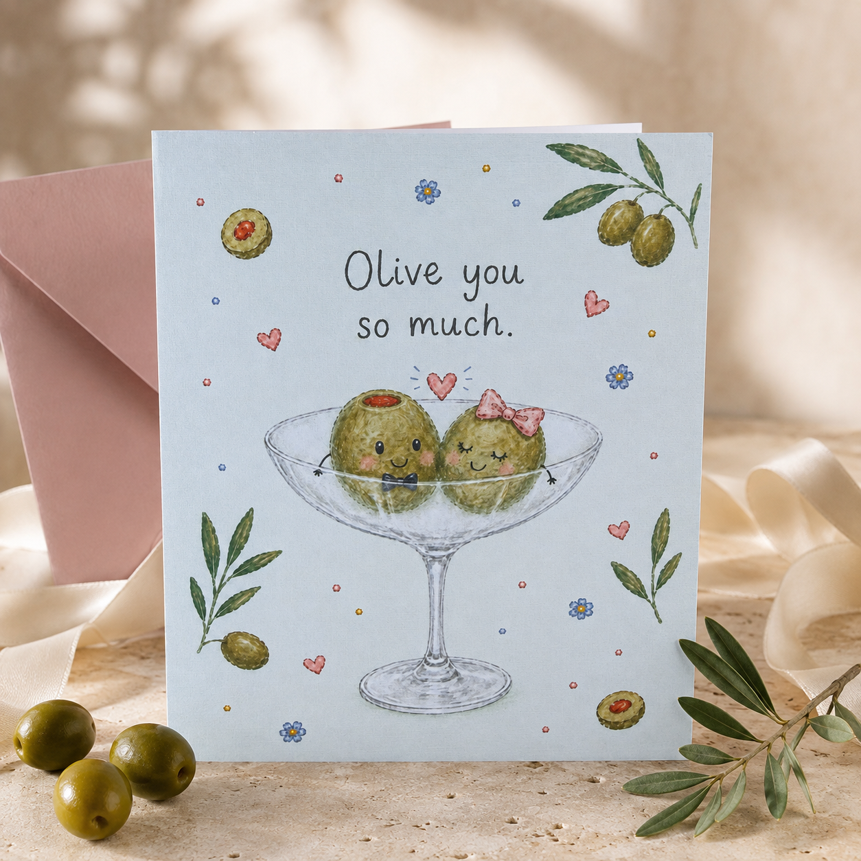 Olive You So Much | Whimsical Card