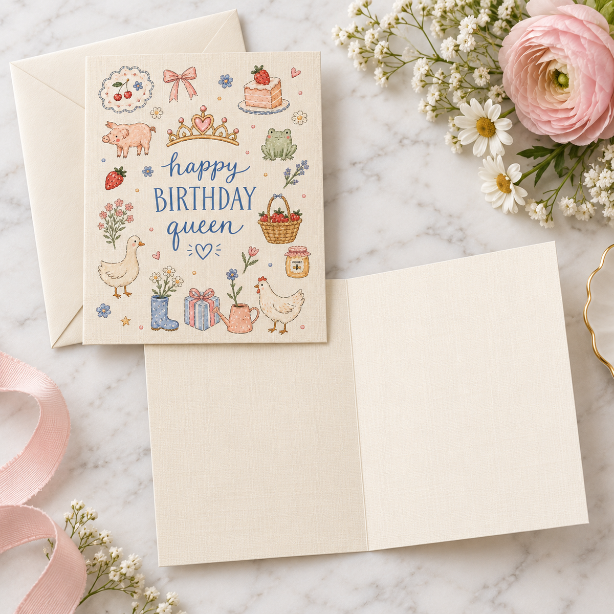 Happy Birthday Queen | Whimsical Birthday Card