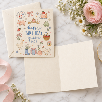 Happy Birthday Queen | Whimsical Birthday Card