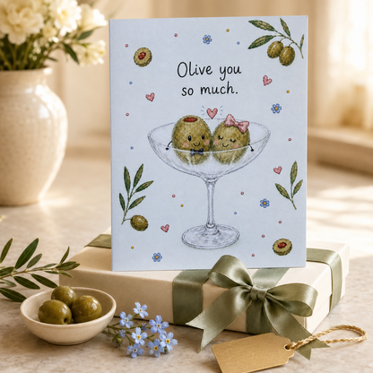 Olive You So Much | Whimsical Card