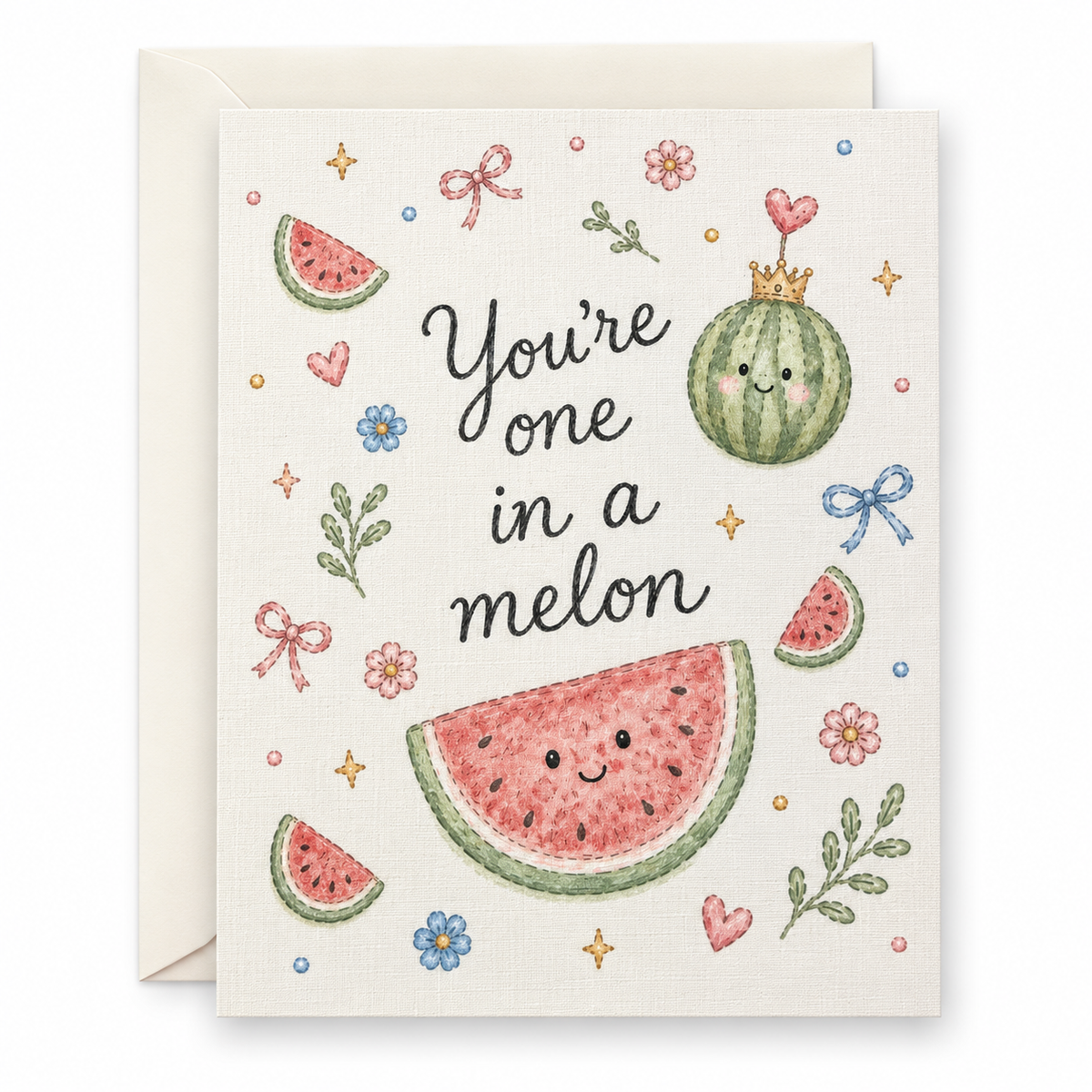You’re One in a Melon Card | Cute Watermelon Birthday Card