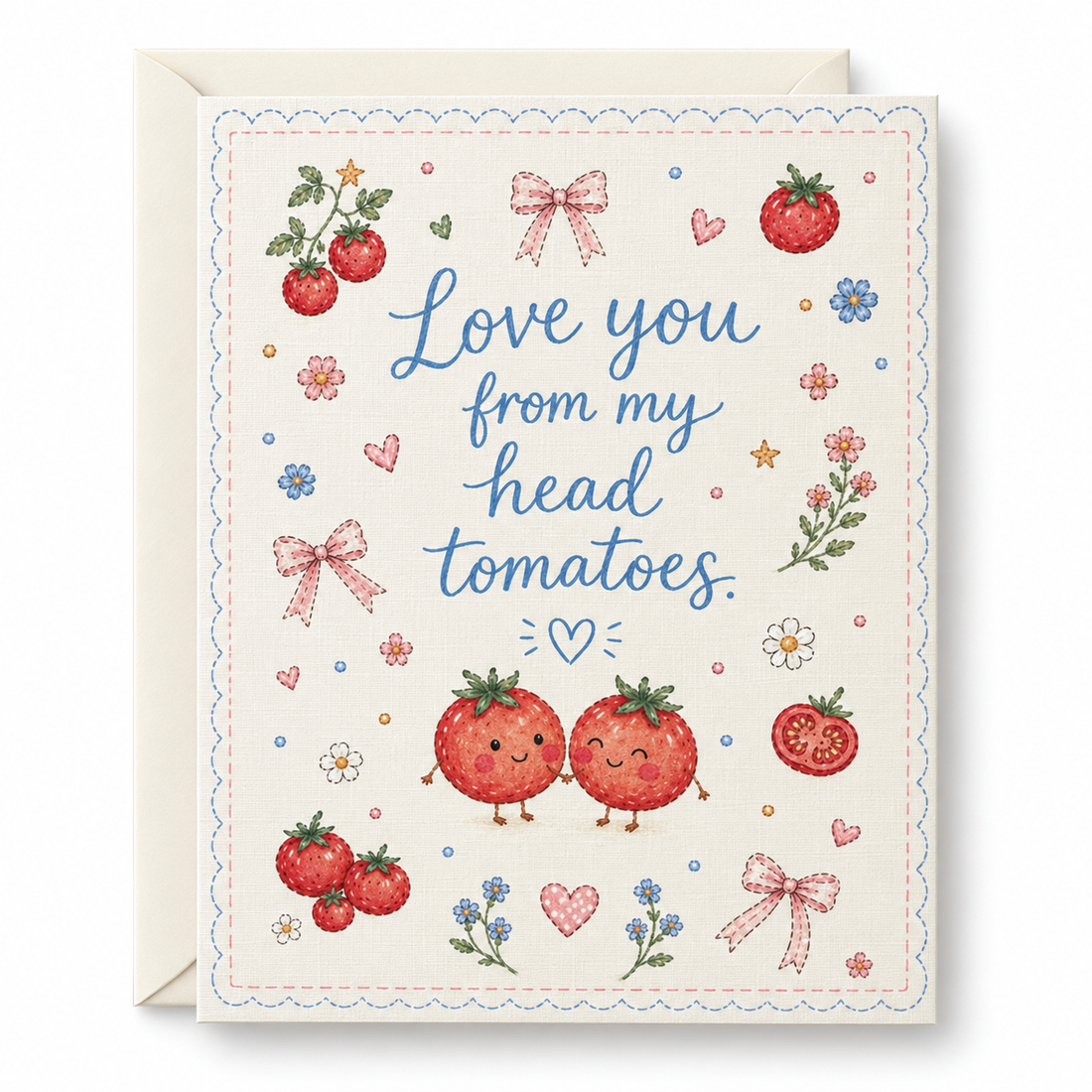 Love You From My Head Tomatoes | Funny Tomato Love Card