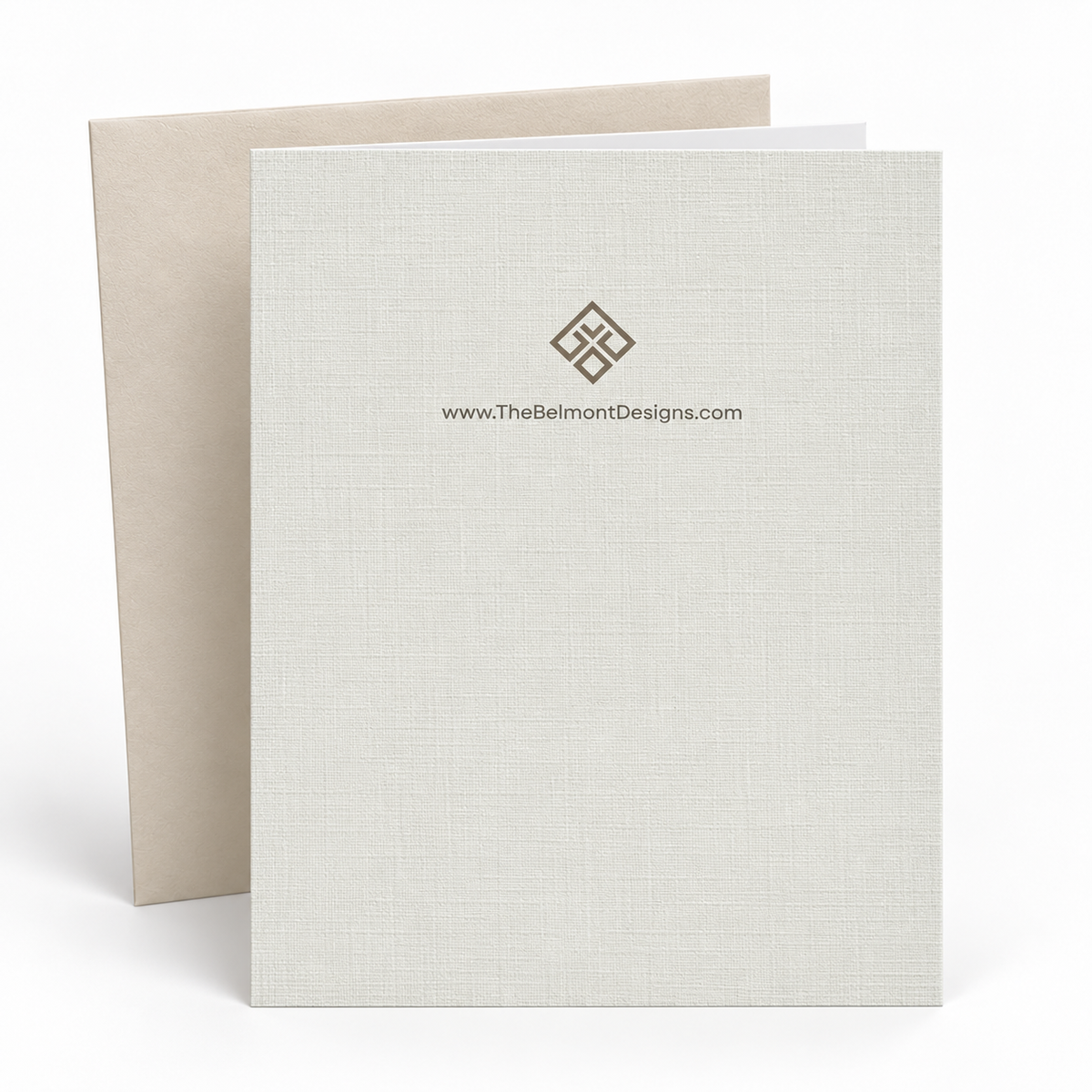 Back of Aged to Perfection greeting card with Belmont Designs logo