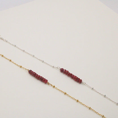 Ruby Bar Bracelet