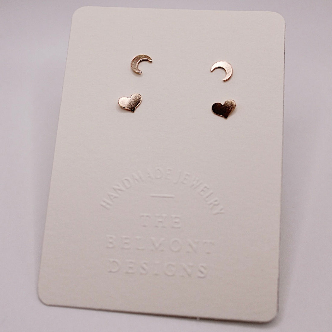 Heart and Moon Stud set