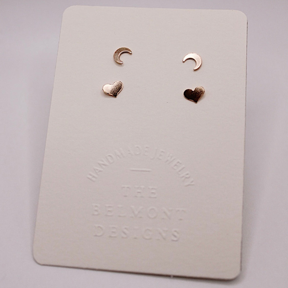 Heart and Moon Stud set