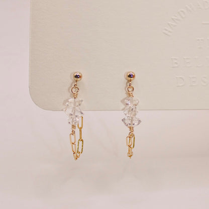 Herkimer Chain Earring