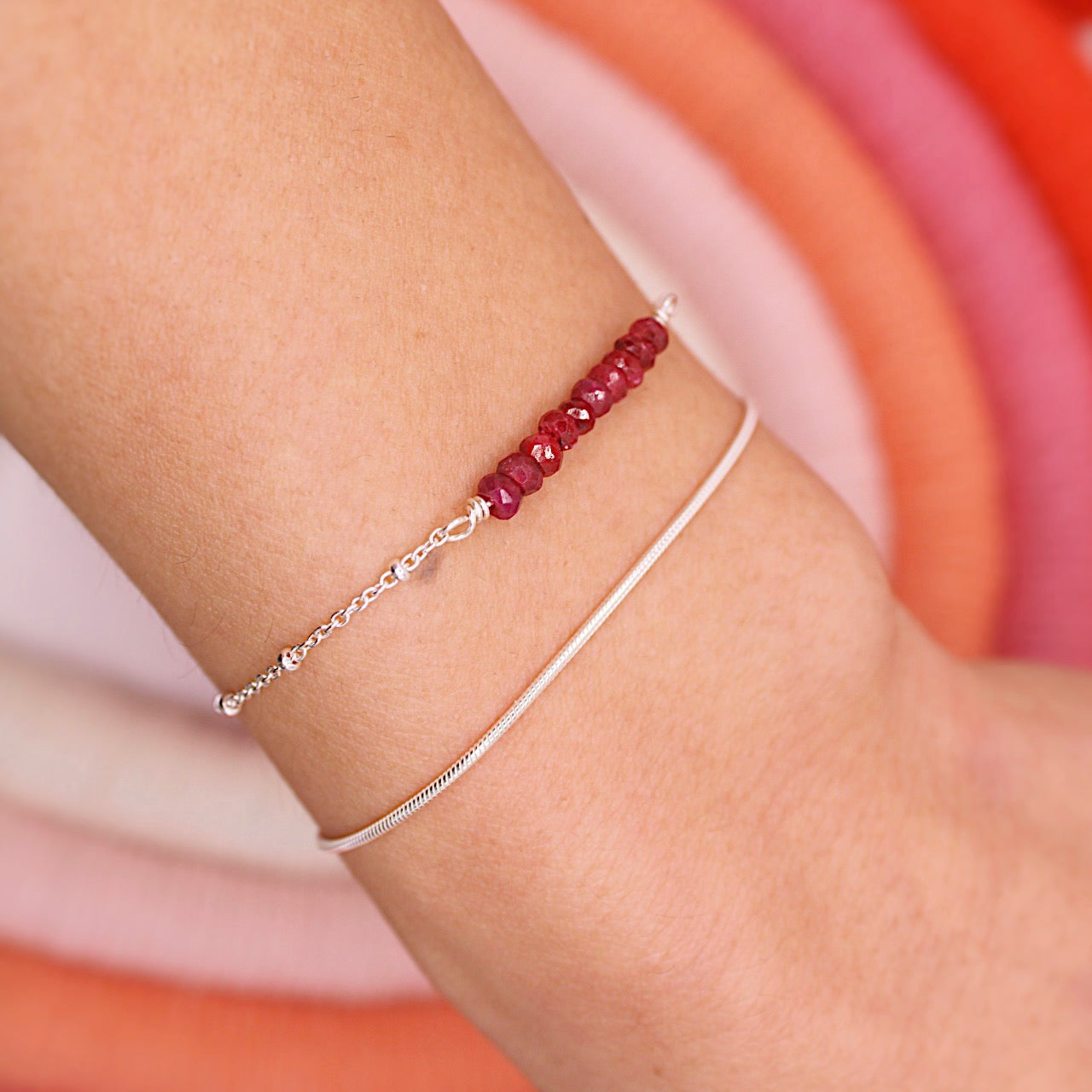 Ruby Bar Bracelet