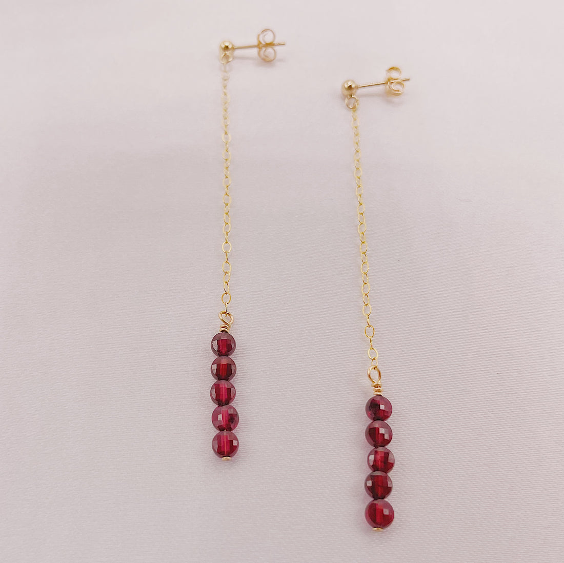 Claret Drop Earrings